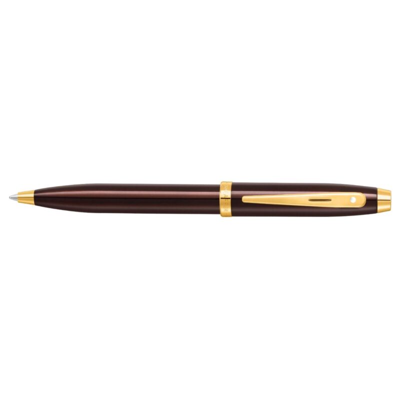 Sheaffer 100 All Brown with Gold Trim Ball point