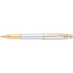Sheaffer 100 Bright Chrome With Gold Trim Rollerball