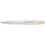 Sheaffer 100 Bright Chrome with Gold Tone Trim Ball point