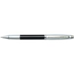 Sheaffer 100 Glossy Black Barrel Brushed Chrome Cap Chrome Plated Trim Rollerball
