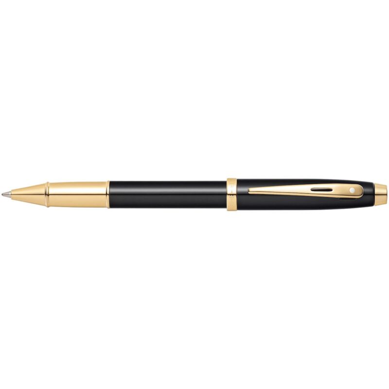 Sheaffer-100-Glossy-Black-Barrel-Gold-Tone-Trim-Rollerball-E1932251EXE Sheaffer 100 Glossy Black Barrel Gold Tone Trim Rollerball