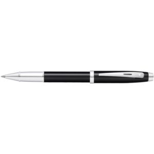 Sheaffer 100 Glossy Black Lacquer Barrel Chrome Trim Rollerball