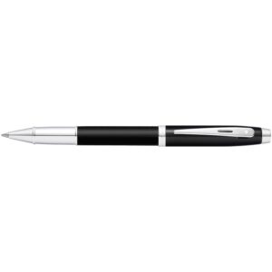 Sheaffer 100 Matte Black Barrel Chrome Trim Rollerball