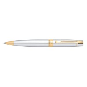 Sheaffer 300 Bright Chrome with Gold Tone Trim Ball Point