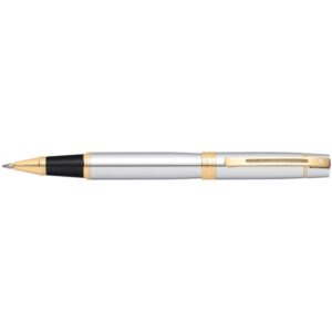 Sheaffer 300 Bright Chrome with Gold Trim Rollerball