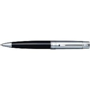 Sheaffer 300 Glossy Black Barrel with Chrome Cap & Chrome Trim Ball Point