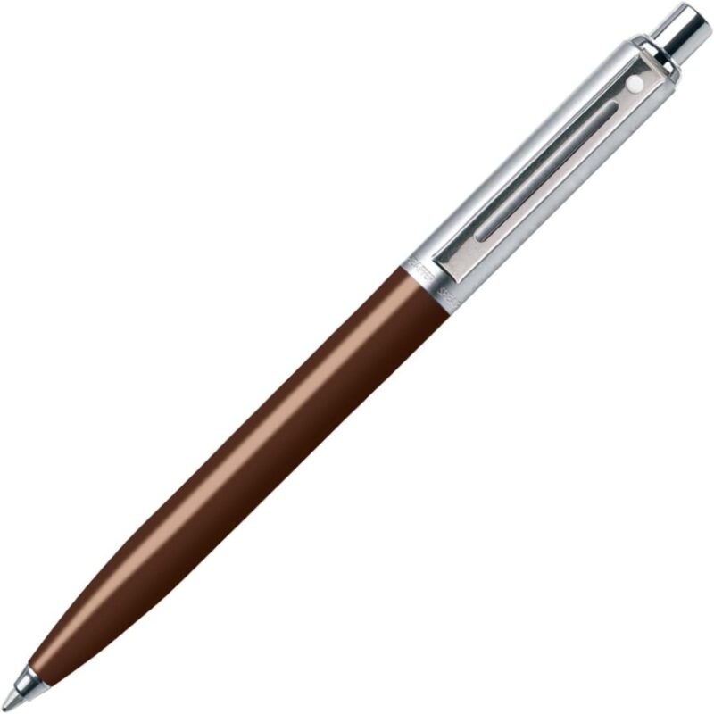 Sheaffer-Sentinel-Brushed-Chrome-Cap-Ball-Point-Coffee-Bean-Barrel-E23212551EXE Sheaffer Sentinel Brushed Chrome Cap Ball Point Coffee Bean Barrel