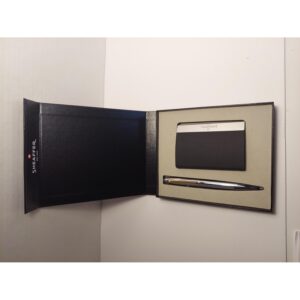 Sheaffer VFM Gift Set with Polished Chrome GT Rollerball & Business Card Holder