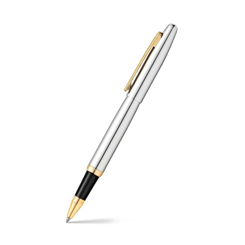 Sheaffer-VFM-Polished-Chrome-Gold-Plated-Trim-Rollerball-E1942251EXE Sheaffer VFM Polished Chrome Gold Plated Trim Rollerball