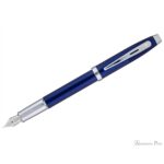 Sheaffer® 100 Glossy Blue Lacquer Fountain Pen With Chrome Plated Trims - 3