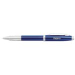 Sheaffer® 100 Glossy Blue Lacquer Rollerball Pen With Chrome Plated Trims