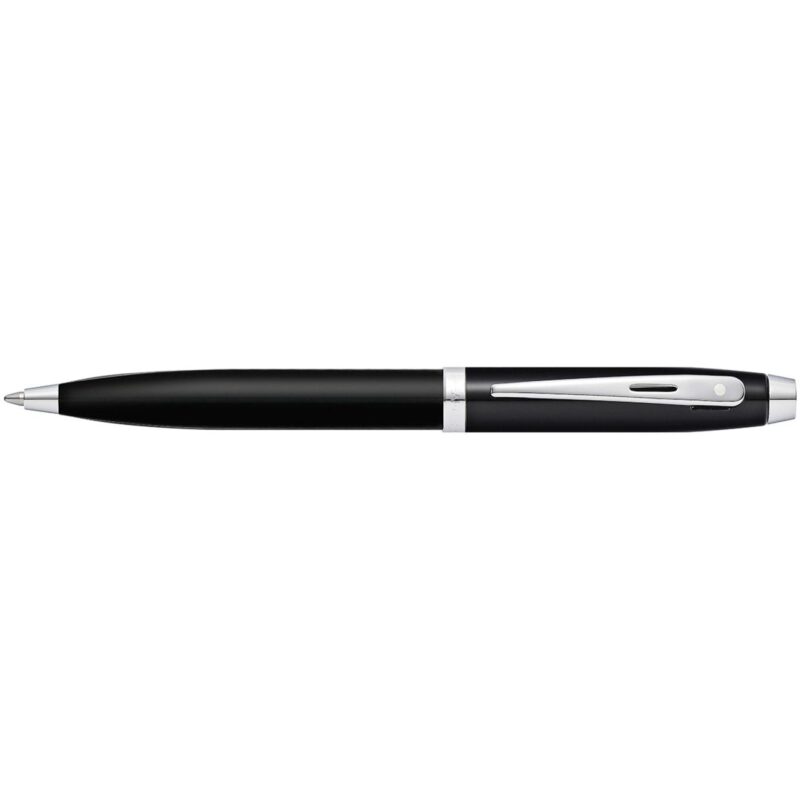Sheaffer® 100 Matte Black Ballpoint Pen With Nickel Plated Trims - 2