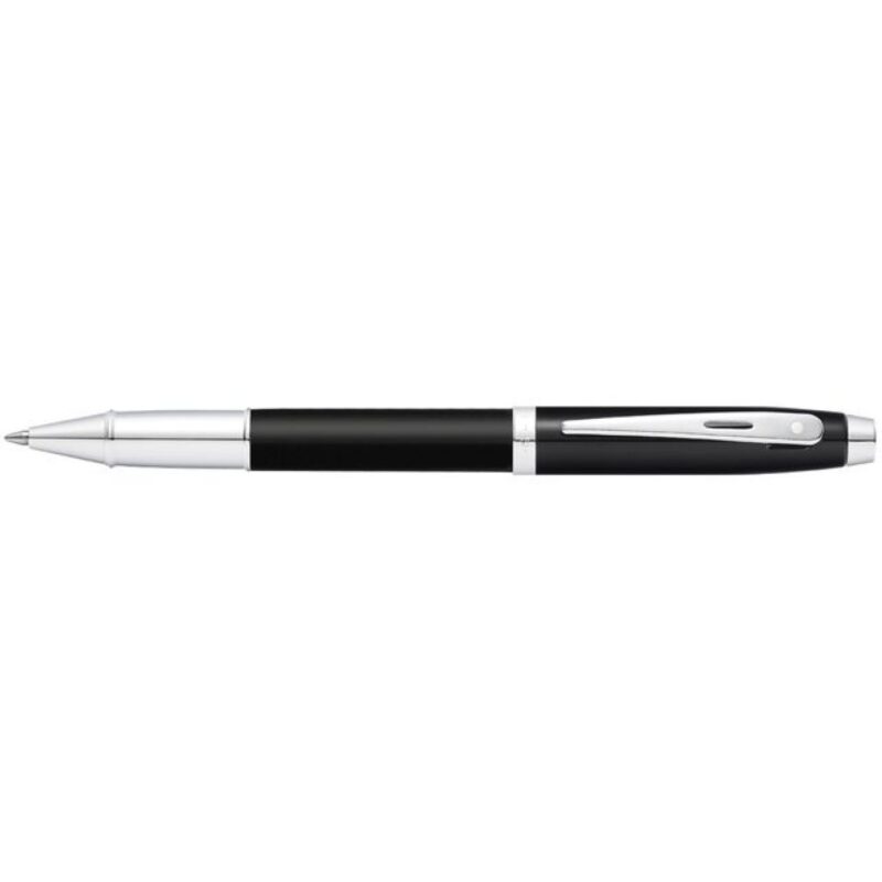 Sheaffer® 100 Matte Black Rollerball Pen With Nickel Plated Trims - 2