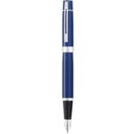 Sheaffer® 300 Glossy Blue Fountain Pen With Chrome Plated Trims - 3