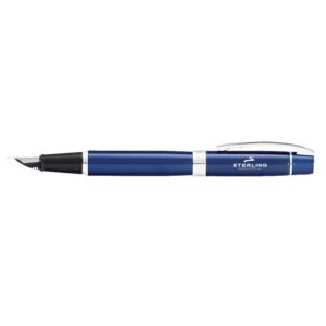 Sheaffer® 300 Glossy Blue Fountain Pen With Chrome Plated Trims