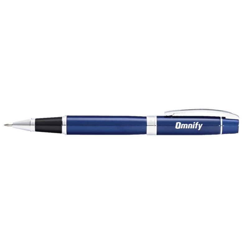 Sheaffer® 300 Glossy Blue Rollerball Pen With Chrome Plated Trims