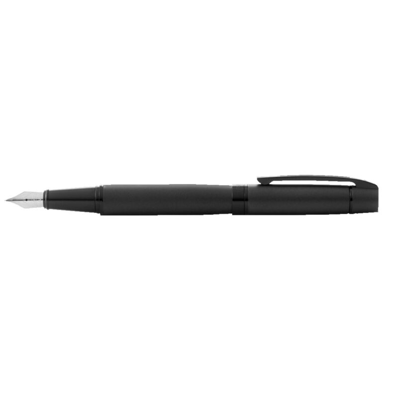 Sheaffer® 300 Matte Black Lacquer Fountain Pen With Polished Black Trims - 1
