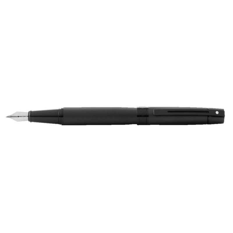 Sheaffer® 300 Matte Black Lacquer Fountain Pen With Polished Black Trims - 2