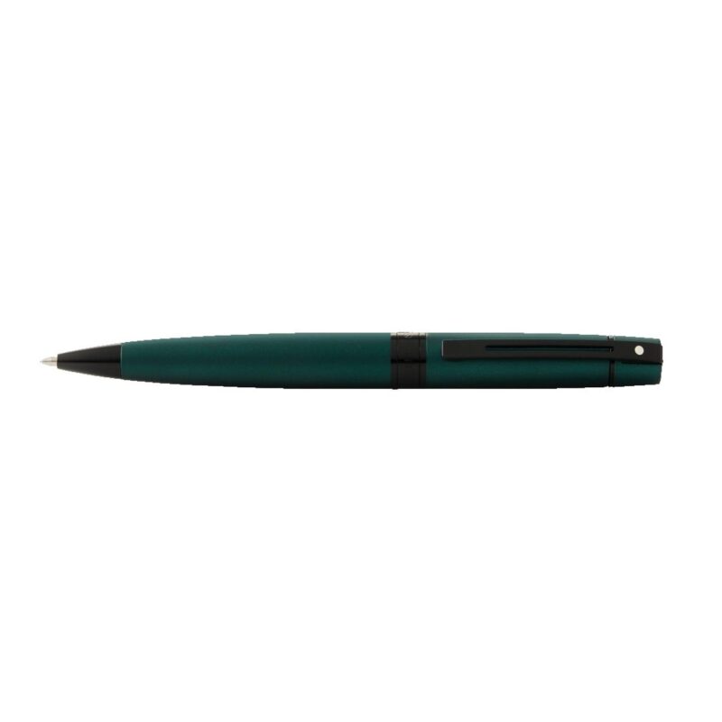 Sheaffer® 300 Matte Green Lacquer Ballpoint Pen With Polished Black Trims - 2