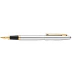 Sheaffer® VFM Polished Chrome Fountain Pen With Gold Plated Trims - 1