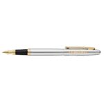 Sheaffer® VFM Polished Chrome Fountain Pen With Gold Plated Trims