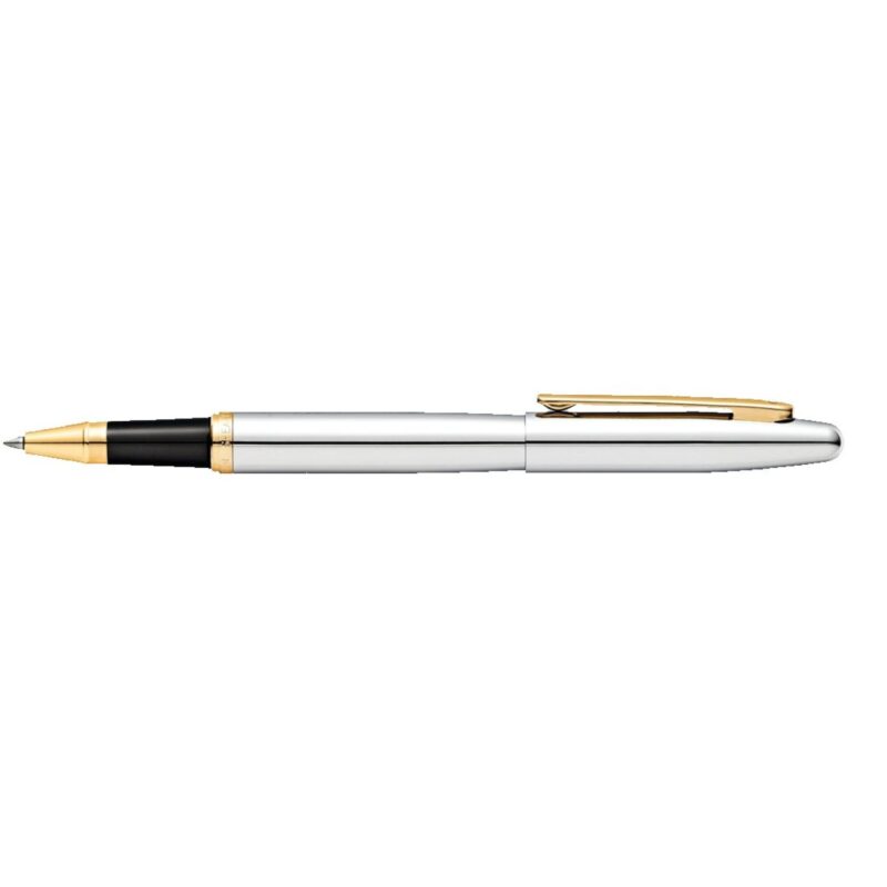 Sheaffer® VFM Polished Chrome Rollerball Pen With Gold Plated Trims - 1