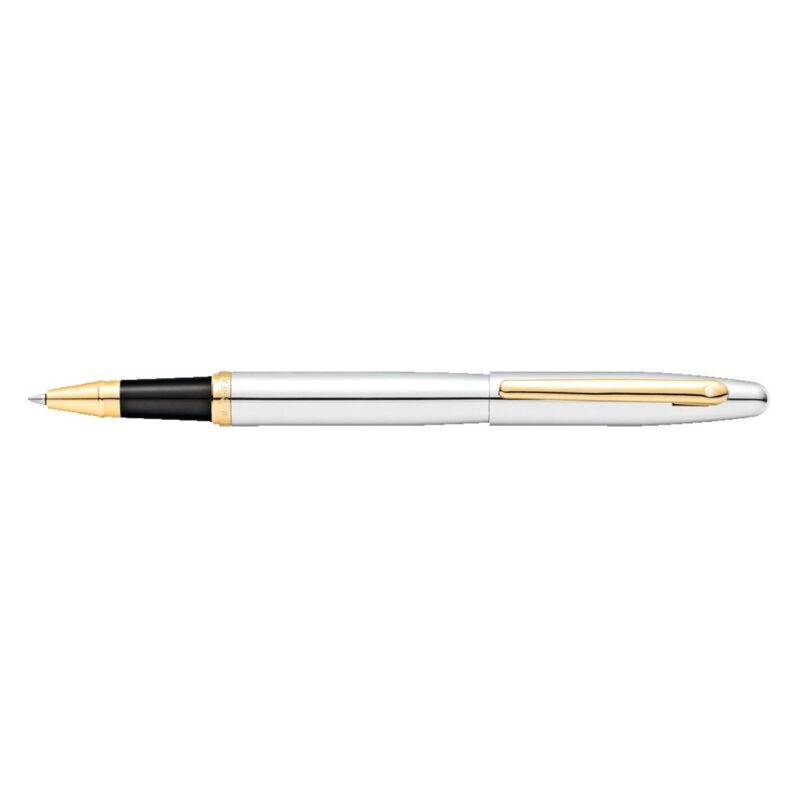 Sheaffer® VFM Polished Chrome Rollerball Pen With Gold Plated Trims - 2
